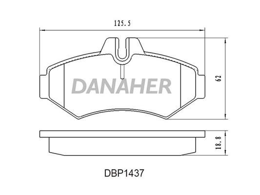 Danaher DBP1437 Brake Pad Set, disc brake DBP1437: Buy near me in Poland at 2407.PL - Good price!
