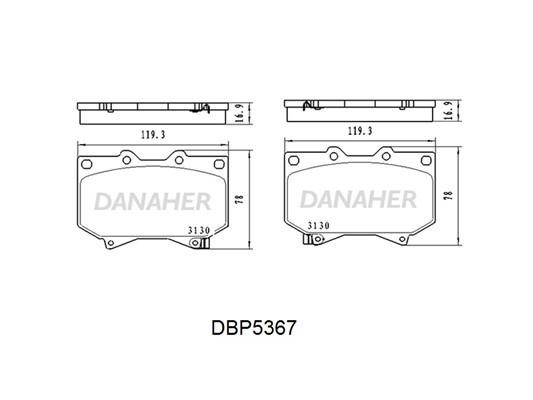 Danaher DBP5367 Тормозные колодки дисковые, комплект DBP5367: Отличная цена - Купить в Польше на 2407.PL!