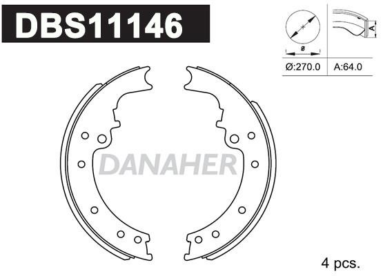 Danaher DBS11146 Brake shoe set DBS11146: Buy near me in Poland at 2407.PL - Good price!