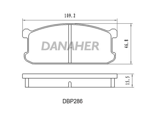 Danaher DBP286 Тормозные колодки дисковые, комплект DBP286: Отличная цена - Купить в Польше на 2407.PL!