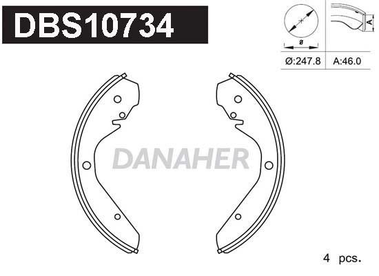 Danaher DBS10734 Колодки гальмівні барабанні, комплект DBS10734: Купити у Польщі - Добра ціна на 2407.PL!