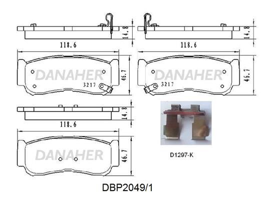 Danaher DBP2049/1 Тормозные колодки дисковые, комплект DBP20491: Отличная цена - Купить в Польше на 2407.PL!