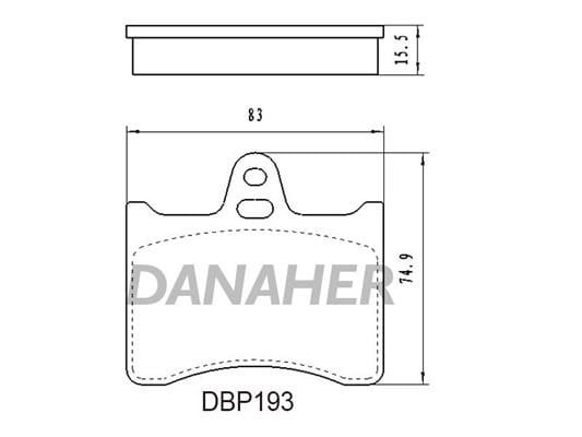 Danaher DBP193 Brake Pad Set, disc brake DBP193: Buy near me in Poland at 2407.PL - Good price!