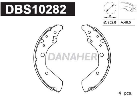 Danaher DBS10282 Колодки гальмівні барабанні, комплект DBS10282: Приваблива ціна - Купити у Польщі на 2407.PL!