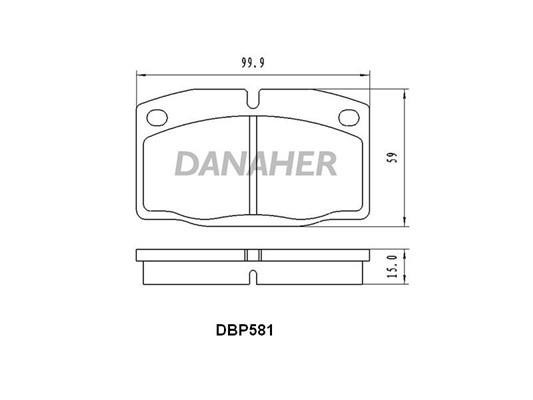 Danaher DBP581 Brake Pad Set, disc brake DBP581: Buy near me in Poland at 2407.PL - Good price!