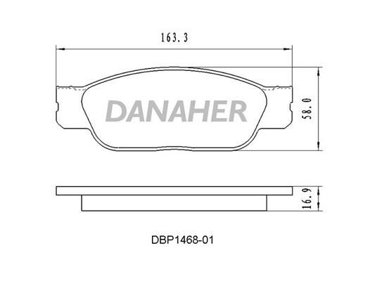 Danaher DBP1468-01 Тормозные колодки дисковые, комплект DBP146801: Отличная цена - Купить в Польше на 2407.PL!