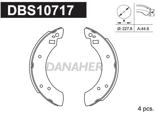 Danaher DBS10717 Колодки тормозные барабанные, комплект DBS10717: Купить в Польше - Отличная цена на 2407.PL!