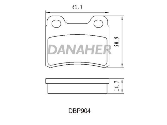 Danaher DBP904 Тормозные колодки дисковые, комплект DBP904: Отличная цена - Купить в Польше на 2407.PL!