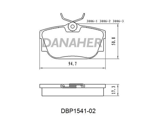 Danaher DBP1541-02 Тормозные колодки дисковые, комплект DBP154102: Отличная цена - Купить в Польше на 2407.PL!