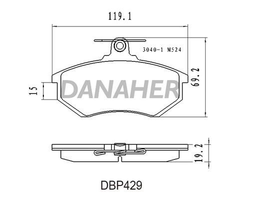 Danaher DBP429 Тормозные колодки дисковые, комплект DBP429: Купить в Польше - Отличная цена на 2407.PL!