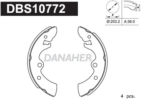 Danaher DBS10772 Brake shoe set DBS10772: Buy near me in Poland at 2407.PL - Good price!