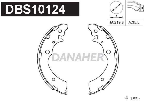 Danaher DBS10124 Колодки тормозные барабанные, комплект DBS10124: Отличная цена - Купить в Польше на 2407.PL!