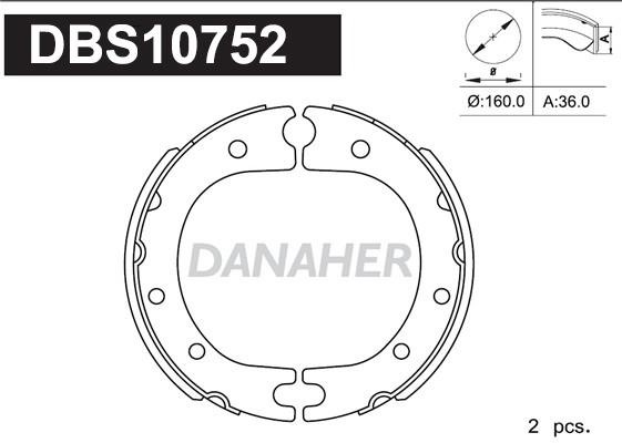 Danaher DBS10752 Feststellbremsbacken DBS10752: Kaufen Sie zu einem guten Preis in Polen bei 2407.PL!