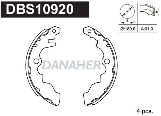 Danaher DBS10920 Brake shoe set DBS10920: Buy near me in Poland at 2407.PL - Good price!