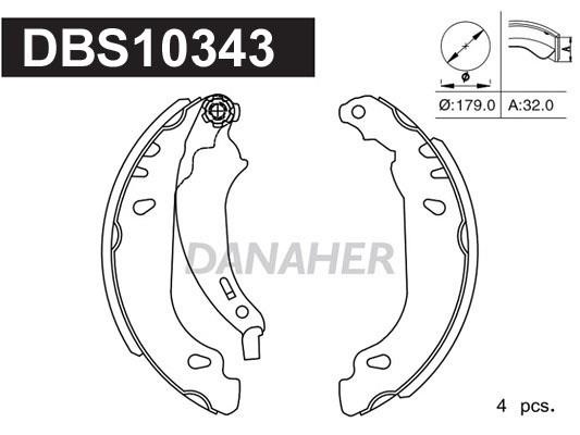 Danaher DBS10343 Brake shoe set DBS10343: Buy near me in Poland at 2407.PL - Good price!