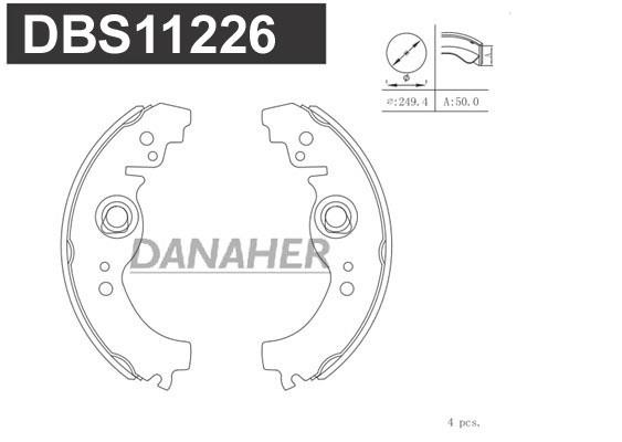 Danaher DBS11226 Brake shoe set DBS11226: Buy near me in Poland at 2407.PL - Good price!