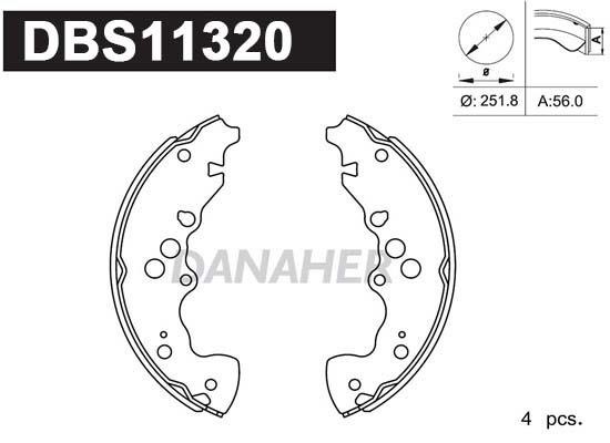 Danaher DBS11320 Brake shoe set DBS11320: Buy near me in Poland at 2407.PL - Good price!