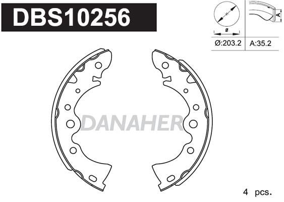 Danaher DBS10256 Brake shoe set DBS10256: Buy near me in Poland at 2407.PL - Good price!