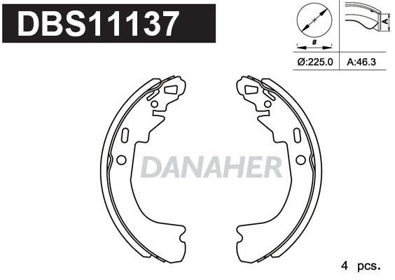 Danaher DBS11137 Brake shoe set DBS11137: Buy near me in Poland at 2407.PL - Good price!