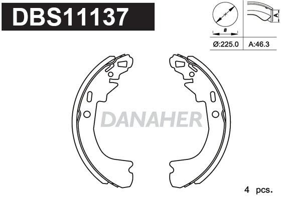 Danaher DBS11137 Szczęki hamulcowe, zestaw DBS11137: Dobra cena w Polsce na 2407.PL - Kup Teraz!