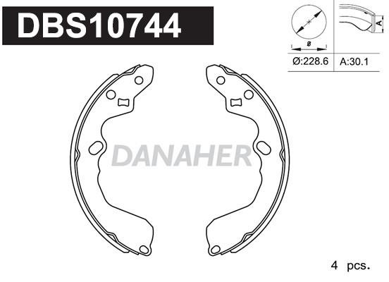 Danaher DBS10744 Brake shoe set DBS10744: Buy near me in Poland at 2407.PL - Good price!