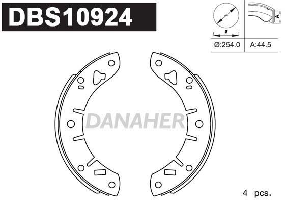 Danaher DBS10924 Brake shoe set DBS10924: Buy near me in Poland at 2407.PL - Good price!