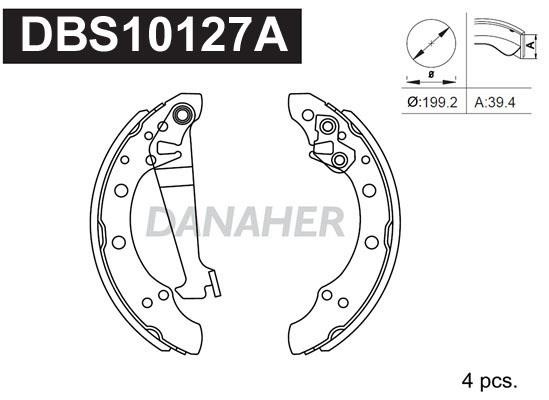Danaher DBS10127A Brake shoe set DBS10127A: Buy near me in Poland at 2407.PL - Good price!