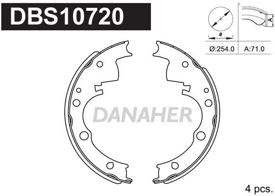 Danaher DBS10720 Колодки гальмівні барабанні, комплект DBS10720: Приваблива ціна - Купити у Польщі на 2407.PL!