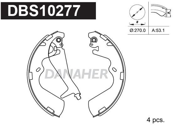 Danaher DBS10277 Brake shoe set DBS10277: Buy near me in Poland at 2407.PL - Good price!