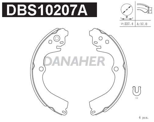 Danaher DBS10207A Brake shoe set DBS10207A: Buy near me in Poland at 2407.PL - Good price!