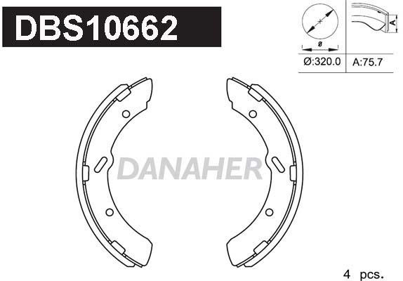 Danaher DBS10662 Колодки тормозные барабанные, комплект DBS10662: Отличная цена - Купить в Польше на 2407.PL!