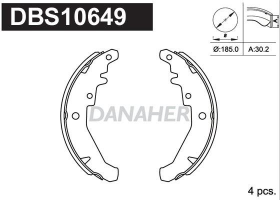Danaher DBS10649 Brake shoe set DBS10649: Buy near me in Poland at 2407.PL - Good price!
