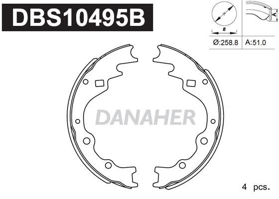 Danaher DBS10495B Bremsbackensatz DBS10495B: Kaufen Sie zu einem guten Preis in Polen bei 2407.PL!