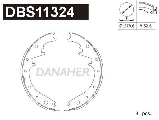 Danaher DBS11324 Колодки тормозные барабанные, комплект DBS11324: Отличная цена - Купить в Польше на 2407.PL!