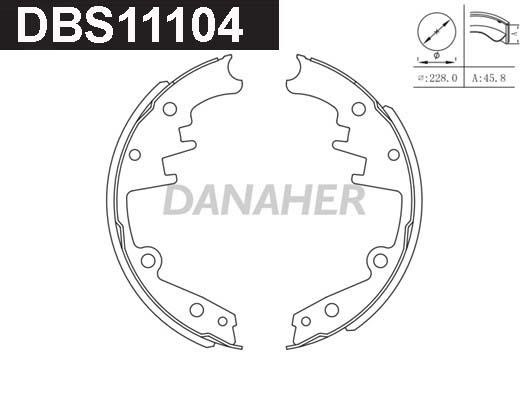 Danaher DBS11104 Brake shoe set DBS11104: Buy near me in Poland at 2407.PL - Good price!