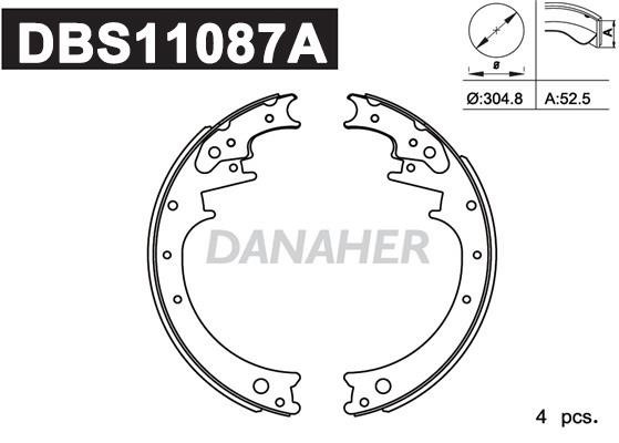 Danaher DBS11087A Brake shoe set DBS11087A: Buy near me in Poland at 2407.PL - Good price!