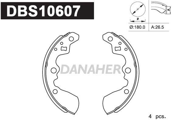 Danaher DBS10607 Bremsbackensatz DBS10607: Kaufen Sie zu einem guten Preis in Polen bei 2407.PL!