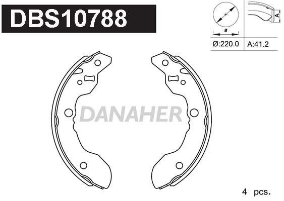 Danaher DBS10788 Колодки гальмівні барабанні, комплект DBS10788: Приваблива ціна - Купити у Польщі на 2407.PL!