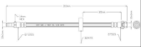 Motorquip VBJ598 Тормозной шланг VBJ598: Отличная цена - Купить в Польше на 2407.PL!