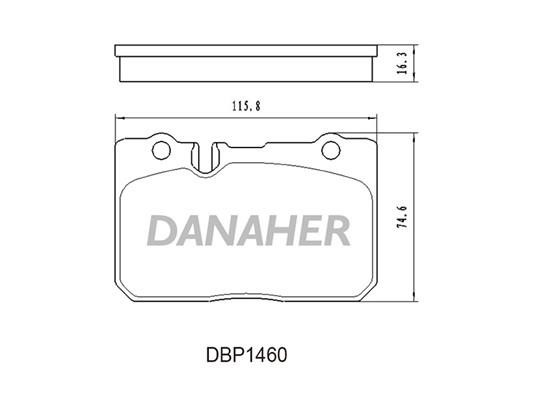 Danaher DBP1460 Brake Pad Set, disc brake DBP1460: Buy near me in Poland at 2407.PL - Good price!