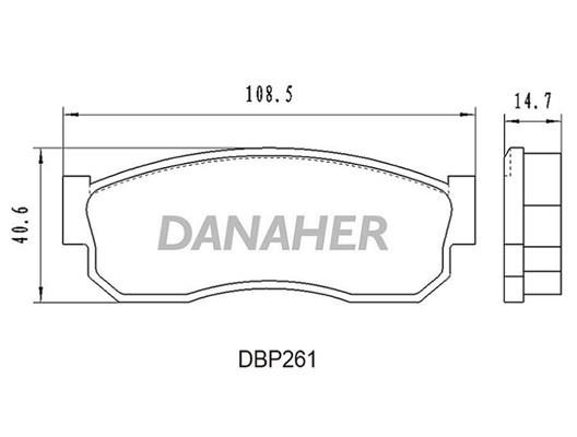 Danaher DBP261 Brake Pad Set, disc brake DBP261: Buy near me in Poland at 2407.PL - Good price!