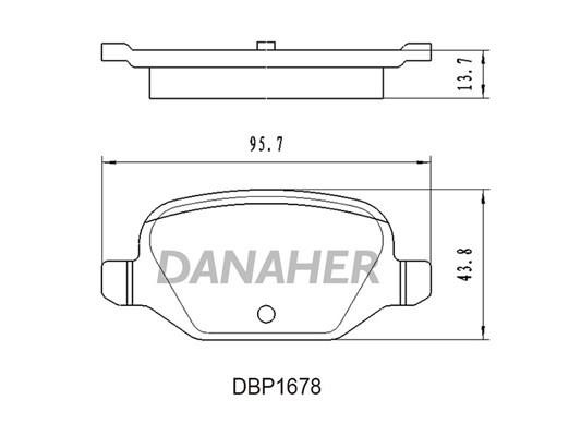 Danaher DBP1678 Brake Pad Set, disc brake DBP1678: Buy near me in Poland at 2407.PL - Good price!