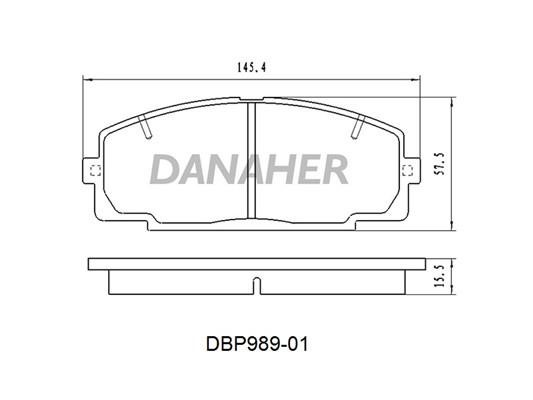 Danaher DBP989-01 Гальмівні колодки, комплект DBP98901: Купити у Польщі - Добра ціна на 2407.PL!