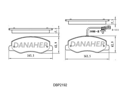 Danaher DBP2192 Brake Pad Set, disc brake DBP2192: Buy near me at 2407.PL in Poland at an Affordable price!