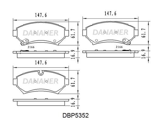 Danaher DBP5352 Klocki hamulcowe przód, komplet DBP5352: Dobra cena w Polsce na 2407.PL - Kup Teraz!