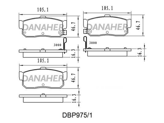 Danaher DBP975/1 Тормозные колодки дисковые, комплект DBP9751: Купить в Польше - Отличная цена на 2407.PL!