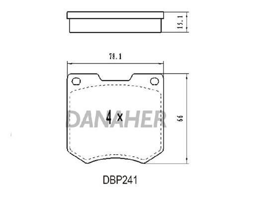 Danaher DBP241 Тормозные колодки дисковые, комплект DBP241: Отличная цена - Купить в Польше на 2407.PL!
