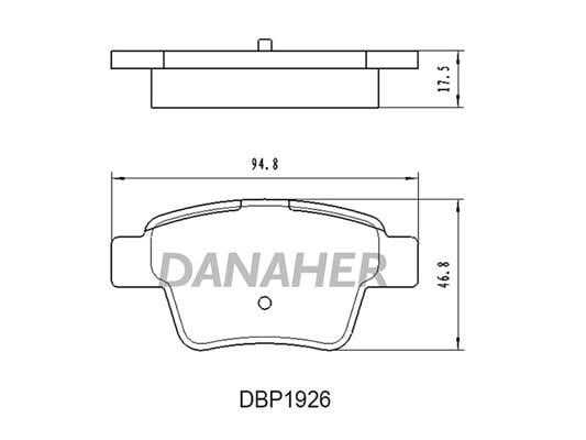 Danaher DBP1926 Brake Pad Set, disc brake DBP1926: Buy near me in Poland at 2407.PL - Good price!