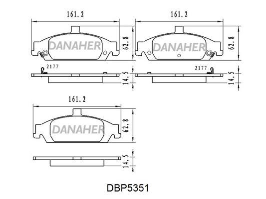 Danaher DBP5351 Klocki hamulcowe przód, komplet DBP5351: Dobra cena w Polsce na 2407.PL - Kup Teraz!