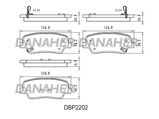 Danaher DBP2202 Тормозные колодки дисковые, комплект DBP2202: Купить в Польше - Отличная цена на 2407.PL!